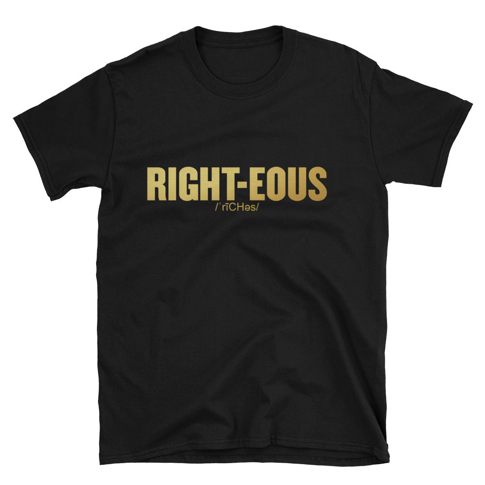 BLACK RIGHT-EOUS christian t-shirt - righteous-and-dope