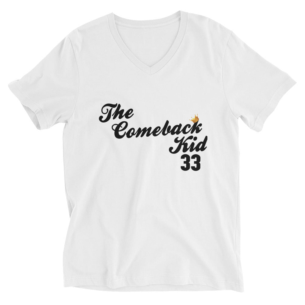 Unisex Short Sleeve The Comeback Kid V-Neck T-Shirt - righteous-and-dope