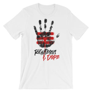 The Sacrifice white Short-Sleeve Unisex T-Shirt - righteous-and-dope