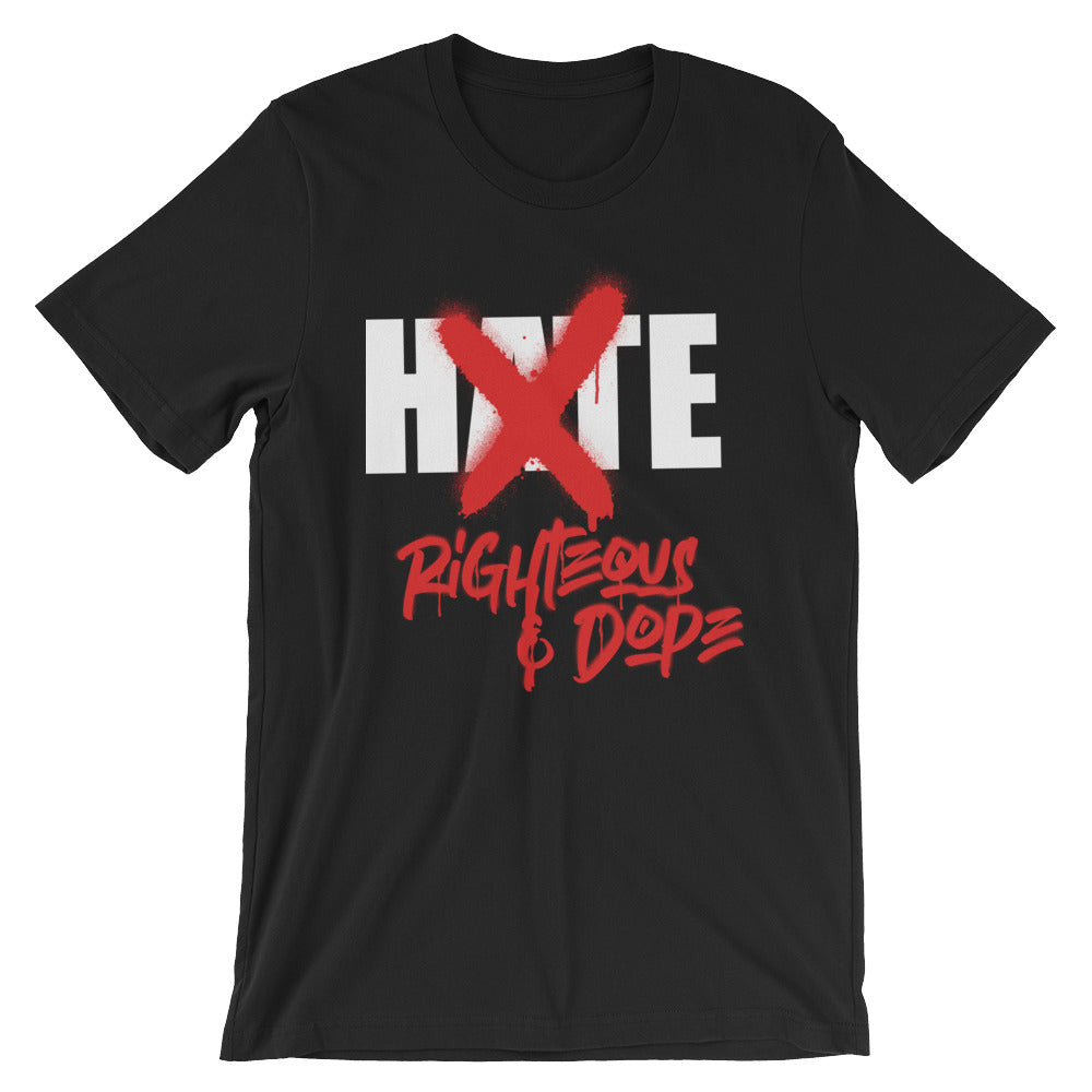 BLACK NO HATE ( unisex ) t - shirt - righteous-and-dope