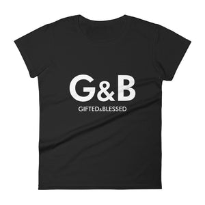 Women's short sleeve( petite )  Gifted & Blessed signature t-shirt - righteous-and-dope